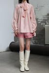 INTO THE EAST 25 Autumn/Winter Tie Silk Top Shirt/Embroidered Button Tussah Silk Vest/Shorts ITE-E1DGAW019PK20TP-FEN Shirt